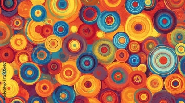 Fototapeta Abstract Colorful Circles Pattern