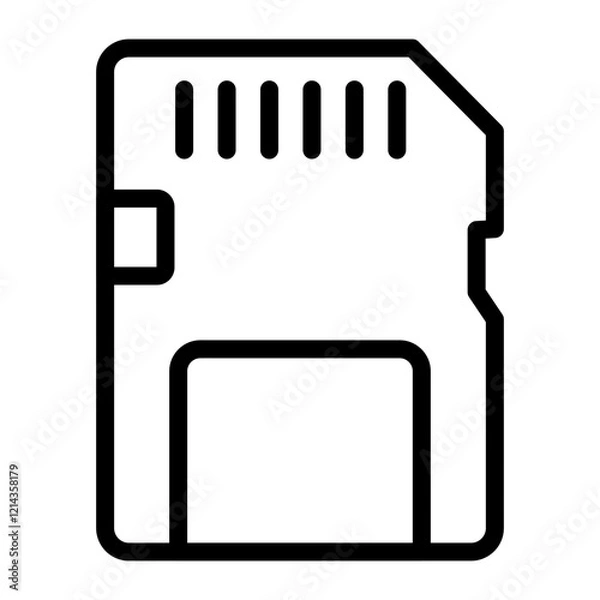 Fototapeta Memory Card Vector Design Icon Style