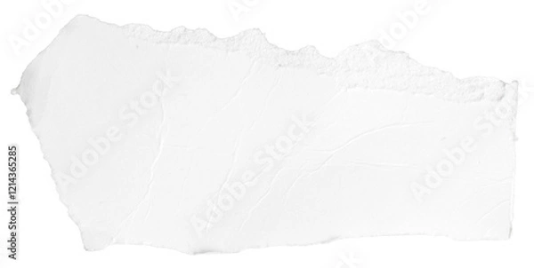 Fototapeta piece of white paper on white isolated background	
