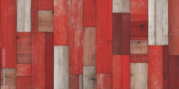 Fototapeta  Textured Patchwork in Red Tones