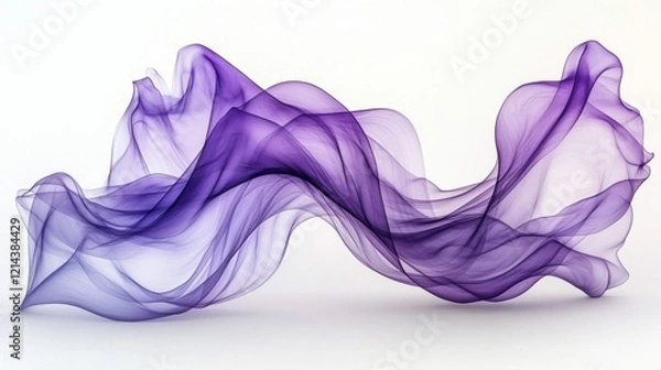 Fototapeta Abstract Purple Fabric Draped in Elegant Waves