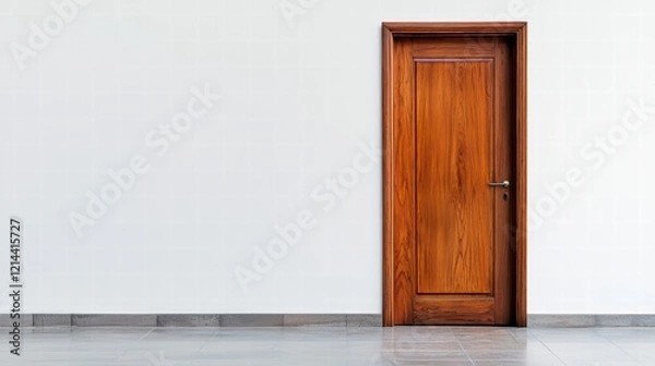 Fototapeta Simple wood door with space for text