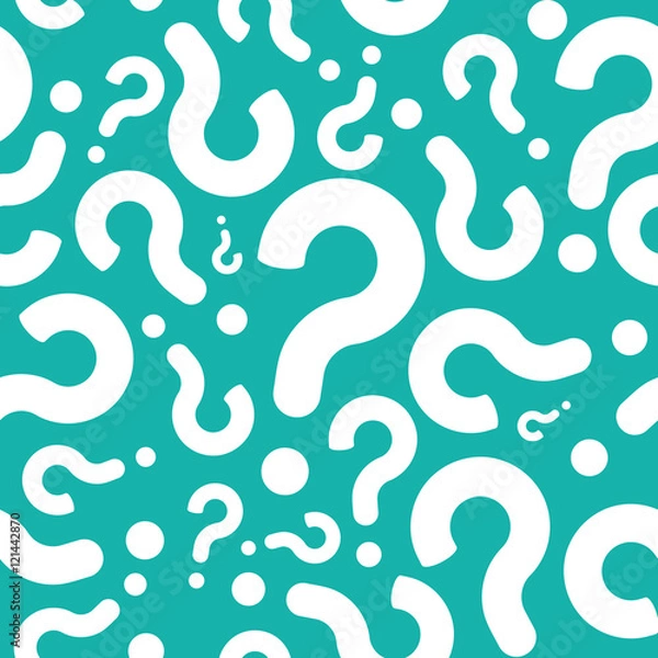 Fototapeta Seamless Question Mark Doubt Background