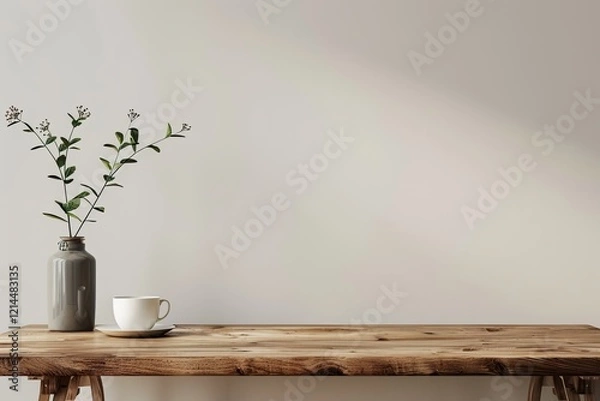 Obraz Sharp Image of Hot Desk Mockup Right View