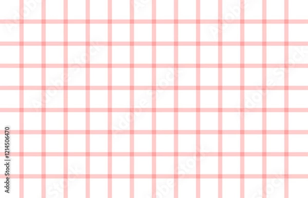 Fototapeta ウィンドウペンチェック（パステルピンク）、グラフチェック、ラインチェック、方眼、背景素材