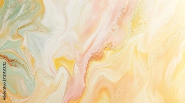 Fototapeta 水彩絵の具が混ざり合うイメージ、抽象的な