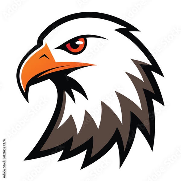 Obraz Powerful Bald Eagle Head Illustration