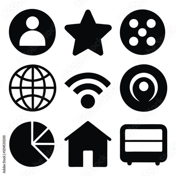 Fototapeta Modern Set of Icons for Web Design