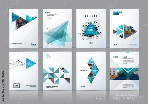 Fototapeta Brochure template layout, cover design annual report, magazine, 