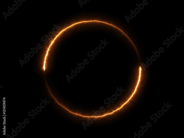 Obraz Abstract Fire Effect Element Design on Black Background