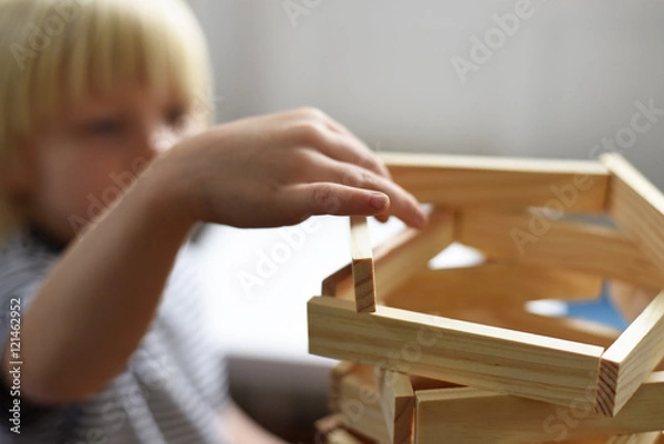 Obraz Kleinkind baut