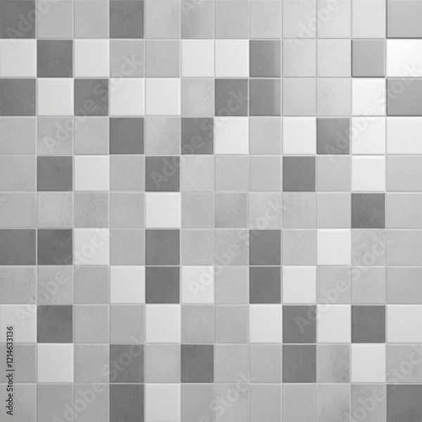 Fototapeta grey tile floor isolated Stock Photos Pictures & Royalty Abstract Geometric Pattern Lines Tessellation and Modern Art Aesthetic on White Background with Perspective View Stock Photos & Royalty Images