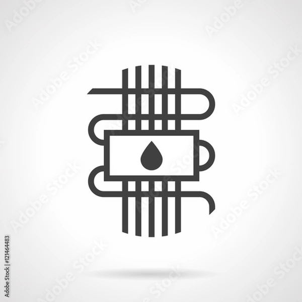 Obraz Black style vector icon water warm floor