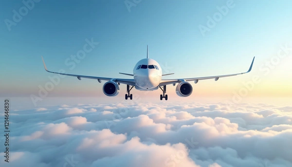 Fototapeta plane in the sky