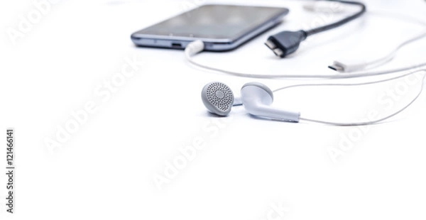 Obraz Mobile accessories, earphones
