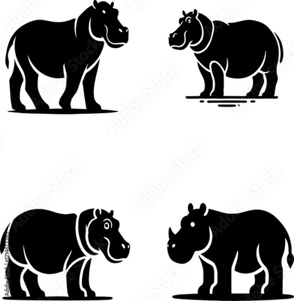 Obraz hipo, hipo silhouette set, hipo set