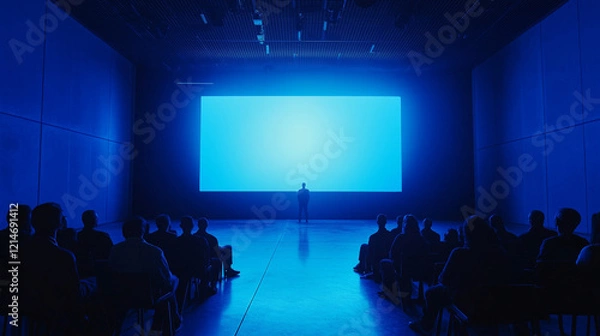 Obraz huge screen in a conference auditorium 