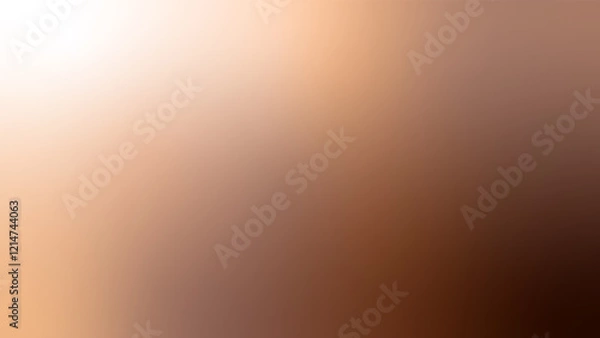 Fototapeta Abstract blurred brown beige Mocha Mousse trend color gradient background. textured backdrop. Luxury template. Digital screen. Premium banner. Tech card. Cover design. Layout. Copy space. Neon light.