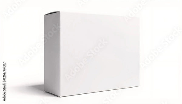 Obraz White box mockup with a blank surface for packaging design