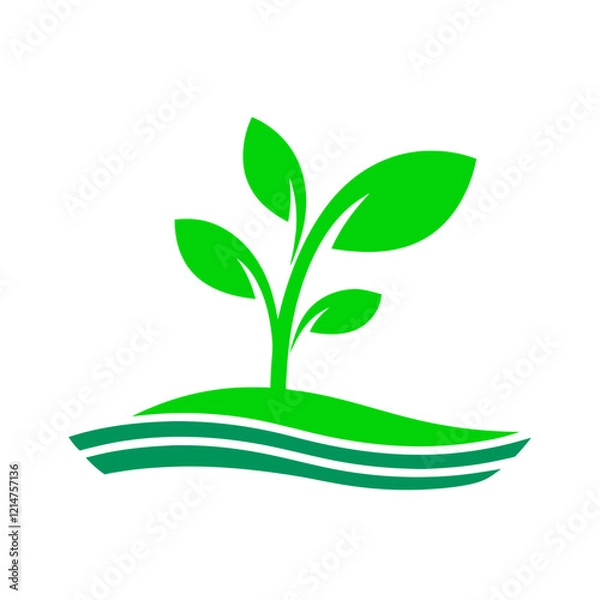 Obraz green leaf icon