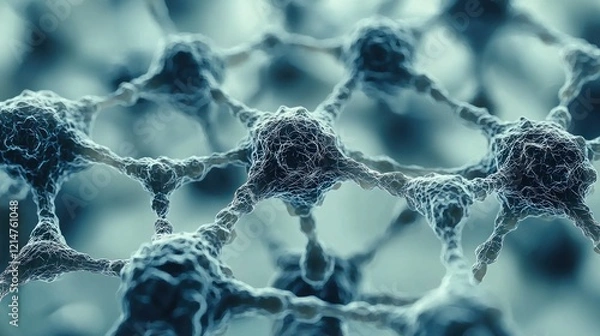 Fototapeta Interconnected Cellular Network Microscopic View