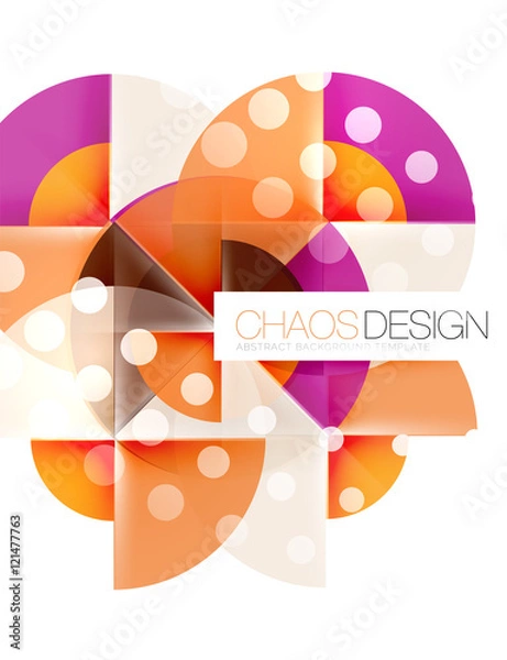 Fototapeta Round shape elements composition. Abstract background