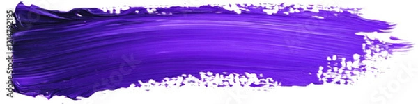 Fototapeta Vivid purple paint brush stroke for artistic projects and design inspiration