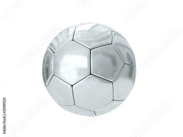 Obraz Silver ball. 3D rendering