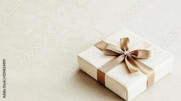 Fototapeta Elegant minimalist gift box showcasing a simple design.