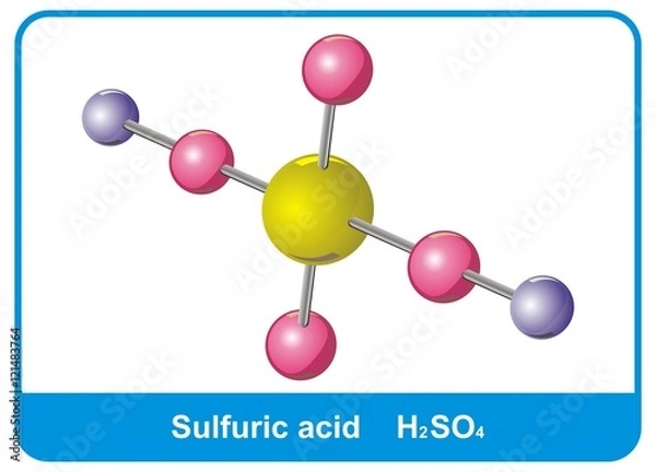Fototapeta molecule of sulfuric acid