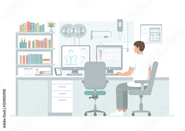 Fototapeta 白衣の知性