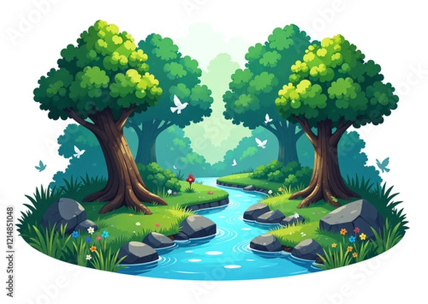 Obraz 悠久の清流