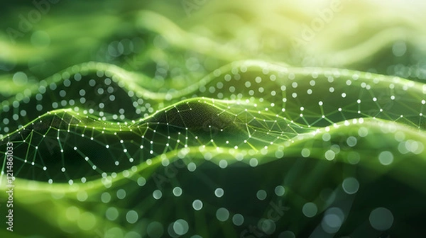 Fototapeta Abstract Green Landscape Creates a Serene and Refreshing Visual Experience