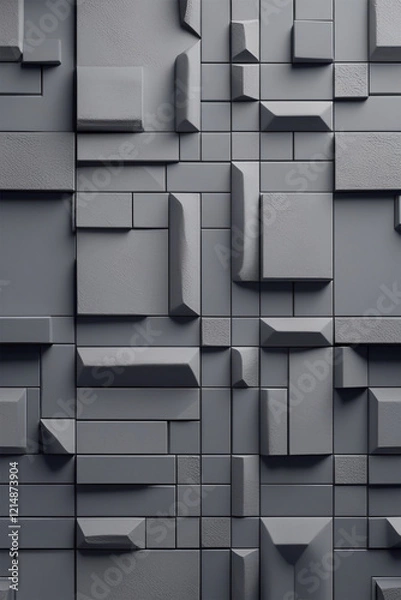 Fototapeta grey tile floor isolated Stock Photos Pictures & Royalty Abstract Geometric Pattern Lines Tessellation and Modern Art Aesthetic on White Background with Perspective View Stock Photos & Royalty Images