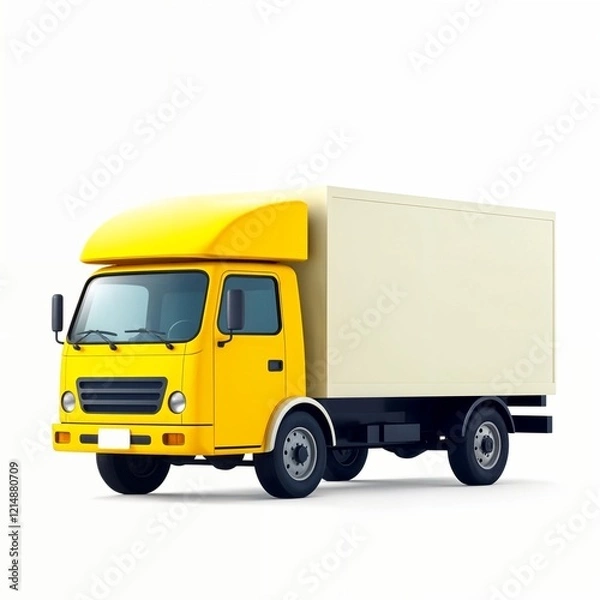 Obraz yellow delivery van