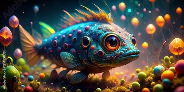 Fototapeta Deep Sea Creatures Explore Farmland: Unveiling a Hidden Heritage