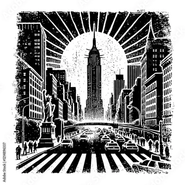 Fototapeta new york city black and white