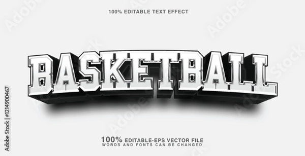 Fototapeta Basketball 3D Text Effect