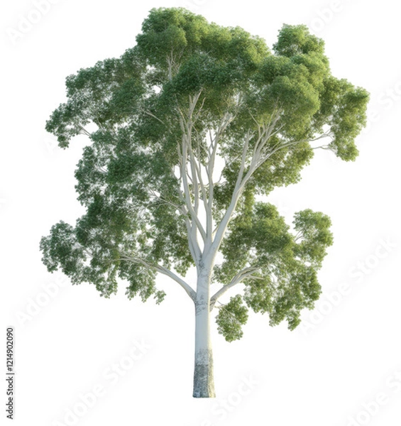 Fototapeta Green Tree Isolated on White Background