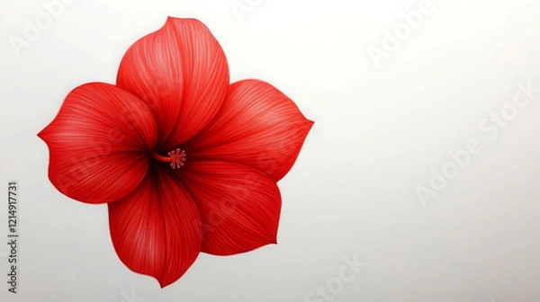 Obraz vibrant red flower with intricate petal details, showcasing smooth texture and elegant design, perfect for artistic and decorative purposes