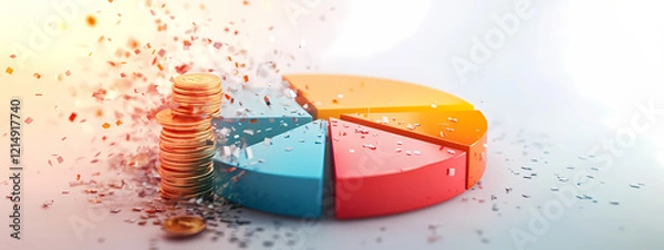 Fototapeta Exploding Data Visualization