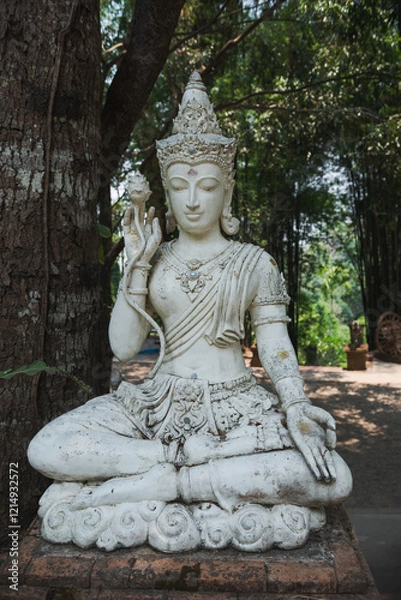 Obraz Statue of spiritual guardian, Wat Pha Lat