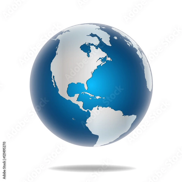 Fototapeta Vector globe icon of the world