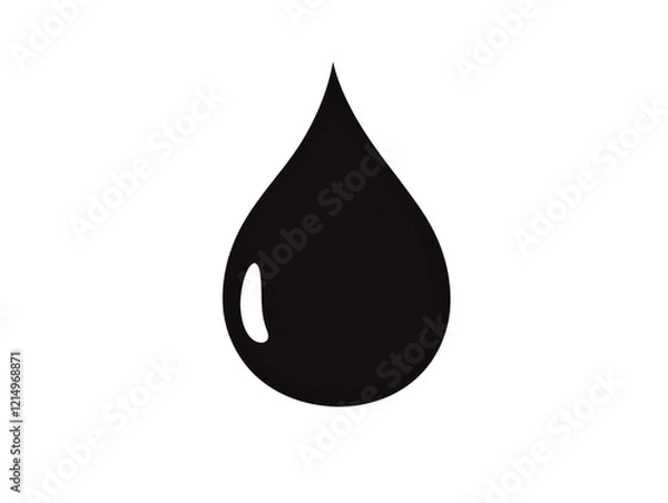 Obraz Isolated Black Water Drop