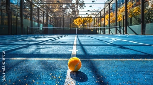 Fototapeta blue padel field in the open space