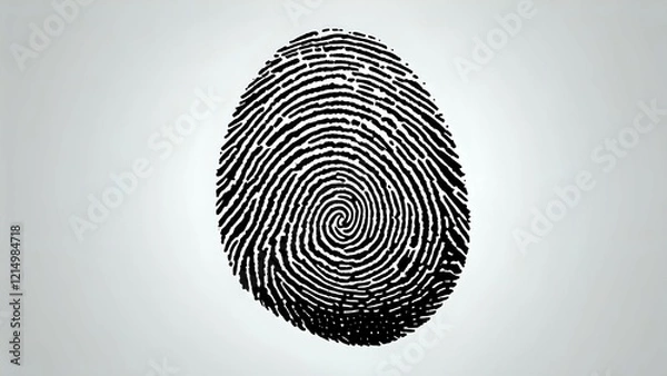 Fototapeta Fingerprint graphic, black and white, high-resolution image perfect for security, identity, and forensic themes. Ideal for website banners, presentations, and reports.