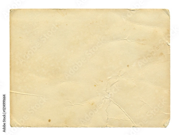 Fototapeta Retro photo paper texture. Old antique sheet paper texture. Recycle vintage paper background. Aged and yellowed paper.