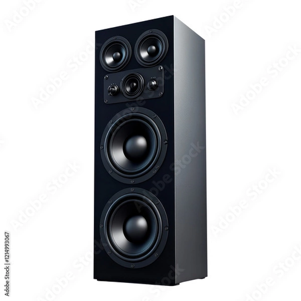 Fototapeta stack audio music speaker isolated on a transparent background