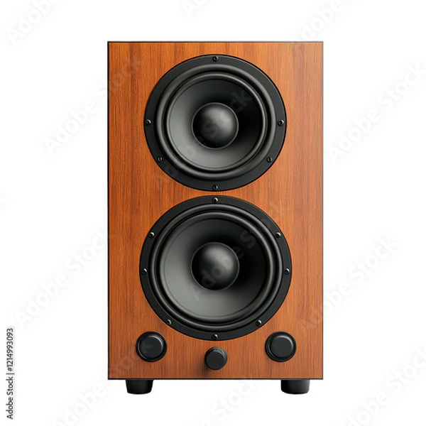 Fototapeta stack audio music speaker isolated on a transparent background