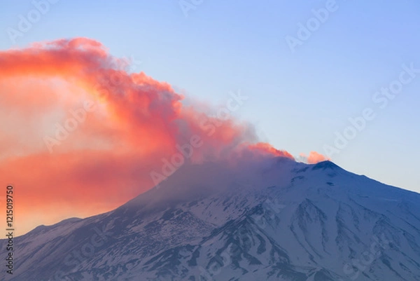 Obraz Mount Etna volcano at sunset